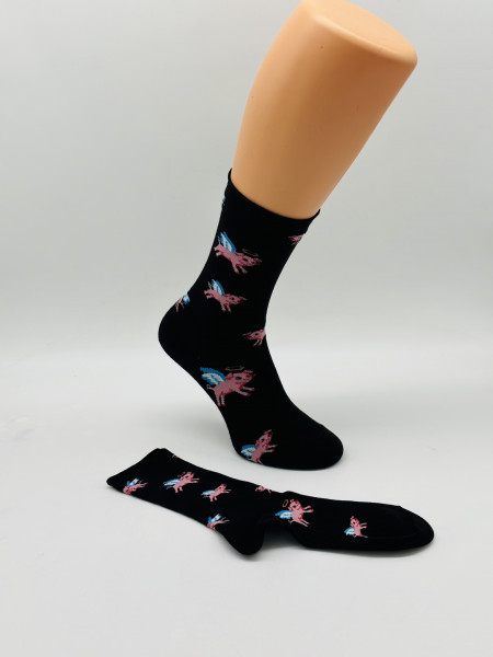 Socken mit Schweinchen als Engel Art.18458