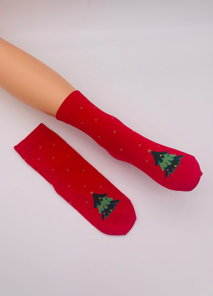 Socken Kinder Weihanchten Glitzer Tannenbaum