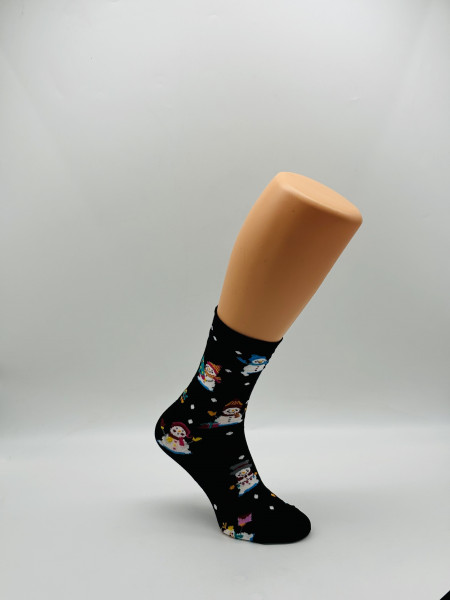 Socken mit Rollbund und Schnnemannmotiv Art.18441