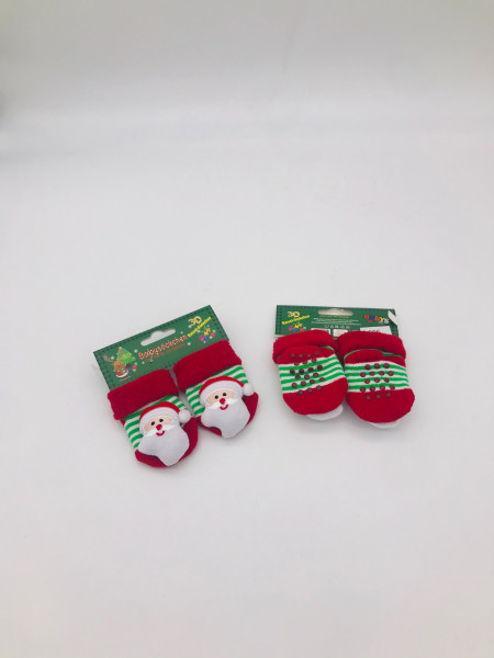 Baby Socken Weihnachten Rassel